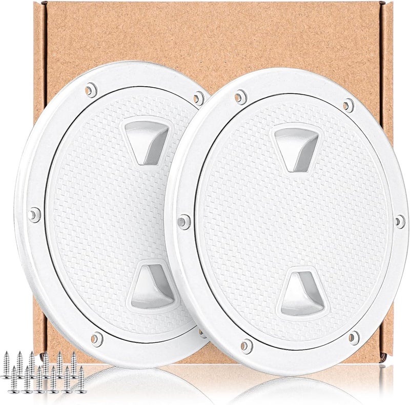 Smart Marine غطاء قارب سمارت مارين 2 قطعة أبيض 4"6"8" دائري غير قابل للانزلاق مع غطاء قابل للفصل لقارب البحر واليخت والشاحنة وRV (6") - Image 1